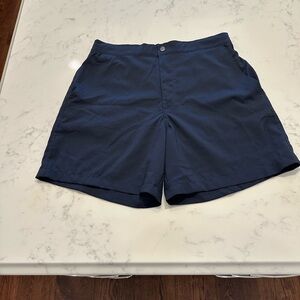 Abercrombie & Fitch Dark Blue Flat Front Shorts